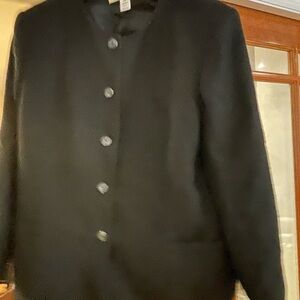 Vintage Rena Rowan Black Simple Neckline Top size 20